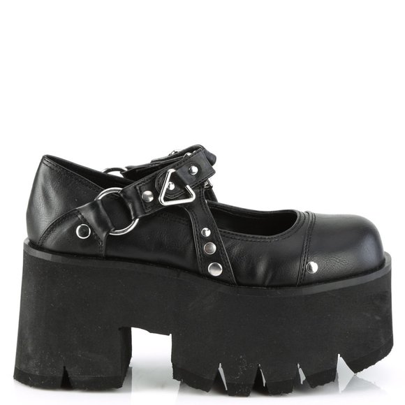 Whimsigoth 90s Goth Platform Heel Gothic Maryjane Shoes - Picture 1 of 5